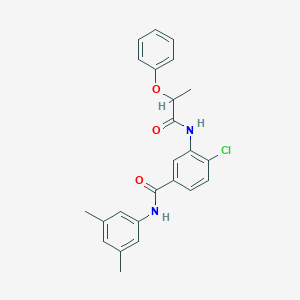 molecular formula C24H23ClN2O3 B308952 4-chloro-N-(3,5-dimethylphenyl)-3-[(2-phenoxypropanoyl)amino]benzamide 