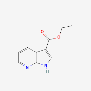 molecular formula C10H10N2O2 B3089521 1H-吡咯并[2,3-b]吡啶-3-羧酸乙酯 CAS No. 1195622-96-8