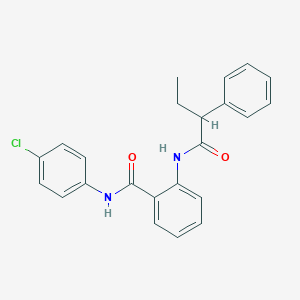 molecular formula C23H21ClN2O2 B308953 N-(4-chlorophenyl)-2-[(2-phenylbutanoyl)amino]benzamide 
