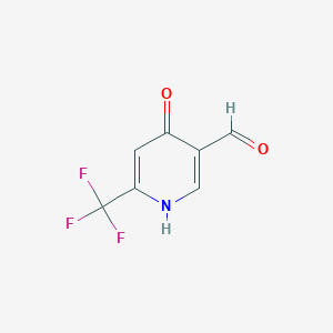 molecular formula C7H4F3NO2 B3089553 4-Hydroxy-6-(trifluoromethyl)nicotinaldehyde CAS No. 1196146-48-1