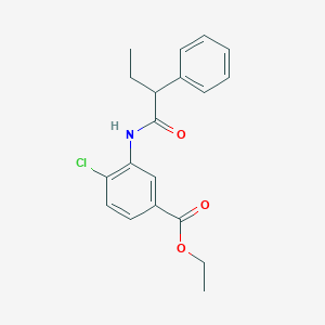 molecular formula C19H20ClNO3 B308957 Ethyl 4-chloro-3-[(2-phenylbutanoyl)amino]benzoate 