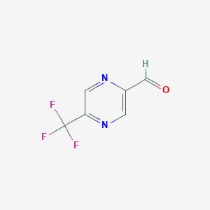 molecular formula C6H3F3N2O B3089573 5-(Trifluoromethyl)pyrazine-2-carbaldehyde CAS No. 1196151-36-6