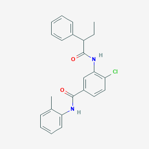 molecular formula C24H23ClN2O2 B308959 4-chloro-N-(2-methylphenyl)-3-[(2-phenylbutanoyl)amino]benzamide 