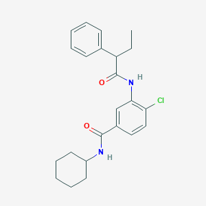 molecular formula C23H27ClN2O2 B308960 4-chloro-N-cyclohexyl-3-[(2-phenylbutanoyl)amino]benzamide 