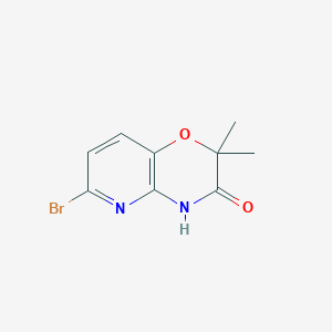 molecular formula C9H9BrN2O2 B3089602 6-Bromo-2,2-dimethyl-2H-pyrido[3,2-B][1,4]oxazin-3(4H)-one CAS No. 1196153-28-2
