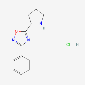 3-Phenyl-5-(pyrrolidin-2-YL)-1,2,4-oxadiazole hydrochloride