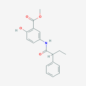 molecular formula C18H19NO4 B308961 Methyl 2-hydroxy-5-[(2-phenylbutanoyl)amino]benzoate 