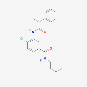 molecular formula C22H27ClN2O2 B308964 4-chloro-N-isopentyl-3-[(2-phenylbutanoyl)amino]benzamide 