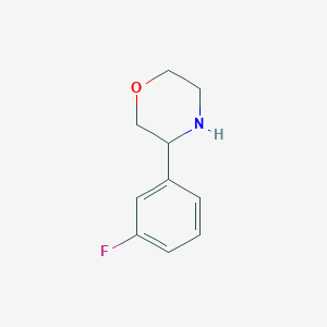 molecular formula C10H12FNO B3089640 3-(3-Fluorophenyl)morpholine CAS No. 1196551-89-9