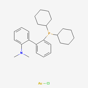 molecular formula C26H36AuClNP B3089648 Chloro[2-(dicyclohexylphosphino)-2'-(N,N-dimethylamino))-1,1'-biphenyl]gold(I) CAS No. 1196707-11-5
