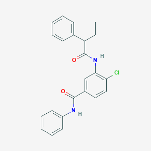 molecular formula C23H21ClN2O2 B308965 4-chloro-N-phenyl-3-[(2-phenylbutanoyl)amino]benzamide 