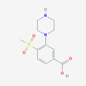 4-(Methylsulfonyl)-3-piperazinobenzoic acid