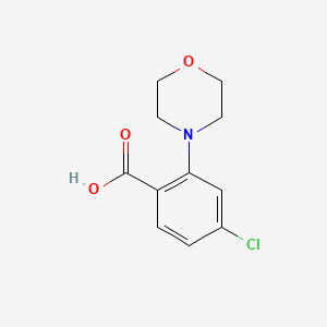 molecular formula C11H12ClNO3 B3089659 4-Chloro-2-morpholinobenzoic acid CAS No. 1197193-12-6