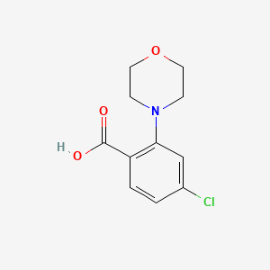 molecular formula C11H12ClNO3 B3089659 4-氯-2-吗啉苯甲酸 CAS No. 1197193-12-6