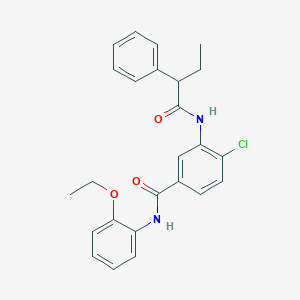 molecular formula C25H25ClN2O3 B308967 4-chloro-N-(2-ethoxyphenyl)-3-(2-phenylbutanoylamino)benzamide 