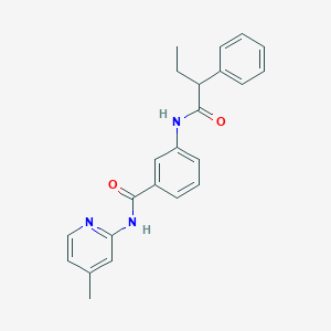 N-(4-methylpyridin-2-yl)-3-(2-phenylbutanoylamino)benzamide