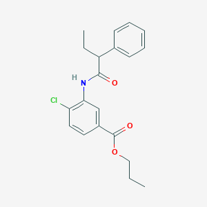 molecular formula C20H22ClNO3 B308970 Propyl 4-chloro-3-[(2-phenylbutanoyl)amino]benzoate 