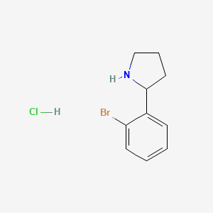 molecular formula C10H13BrClN B3089709 2-(2-Bromophenyl)pyrrolidine hydrochloride CAS No. 1197232-93-1