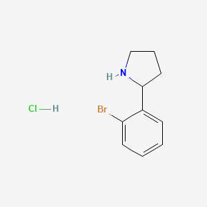 molecular formula C10H13BrClN B3089709 2-(2-溴苯基)吡咯烷盐酸盐 CAS No. 1197232-93-1