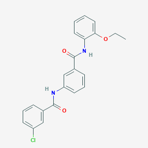 molecular formula C22H19ClN2O3 B308973 3-[(3-chlorobenzoyl)amino]-N-(2-ethoxyphenyl)benzamide 