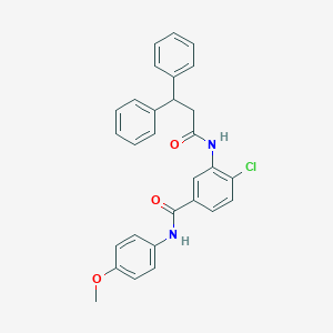 molecular formula C29H25ClN2O3 B308974 4-chloro-3-[(3,3-diphenylpropanoyl)amino]-N-(4-methoxyphenyl)benzamide 