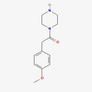 molecular formula C13H18N2O2 B3089741 2-(4-Methoxyphenyl)-1-(piperazin-1-yl)ethanone CAS No. 119784-75-7
