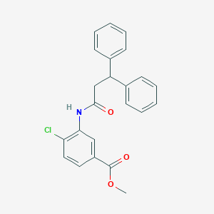 molecular formula C23H20ClNO3 B308975 Methyl 4-chloro-3-[(3,3-diphenylpropanoyl)amino]benzoate 