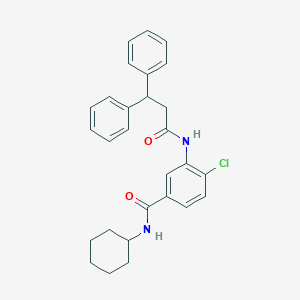 molecular formula C28H29ClN2O2 B308976 4-chloro-N-cyclohexyl-3-[(3,3-diphenylpropanoyl)amino]benzamide 