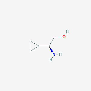 molecular formula C5H11NO B3089762 (S)-2-amino-2-cyclopropylethanol CAS No. 1198185-81-7
