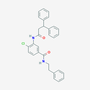 molecular formula C30H27ClN2O2 B308979 4-chloro-3-[(3,3-diphenylpropanoyl)amino]-N-(2-phenylethyl)benzamide 
