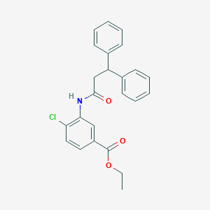 molecular formula C24H22ClNO3 B308980 Ethyl 4-chloro-3-[(3,3-diphenylpropanoyl)amino]benzoate 