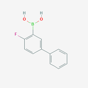 molecular formula C12H10BFO2 B3089810 (4-Fluoro-[1,1'-biphenyl]-3-yl)boronic acid CAS No. 1199616-73-3