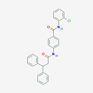 molecular formula C28H23ClN2O2 B308982 N-(2-chlorophenyl)-4-[(3,3-diphenylpropanoyl)amino]benzamide 