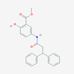 molecular formula C23H21NO4 B308983 Methyl 5-[(3,3-diphenylpropanoyl)amino]-2-hydroxybenzoate 