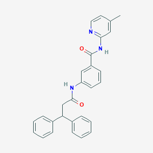 molecular formula C28H25N3O2 B308984 3-[(3,3-diphenylpropanoyl)amino]-N-(4-methyl-2-pyridinyl)benzamide 