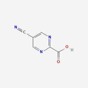 molecular formula C6H3N3O2 B3089843 5-氰基嘧啶-2-羧酸 CAS No. 1200497-85-3