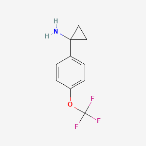 molecular formula C10H10F3NO B3089859 1-[4-(Trifluoromethoxy)phenyl]cyclopropanamine CAS No. 1200798-12-4