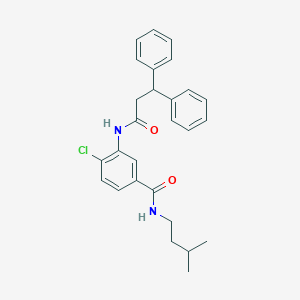 molecular formula C27H29ClN2O2 B308986 4-chloro-3-[(3,3-diphenylpropanoyl)amino]-N-isopentylbenzamide 