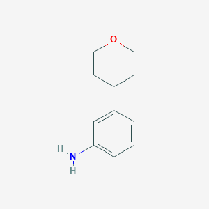 molecular formula C11H15NO B3089888 3-(Tetrahydro-2h-pyran-4-yl)aniline CAS No. 1202006-13-0
