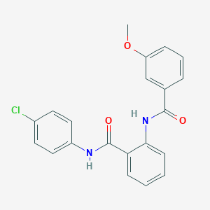 molecular formula C21H17ClN2O3 B308989 N-(4-chlorophenyl)-2-[(3-methoxybenzoyl)amino]benzamide 