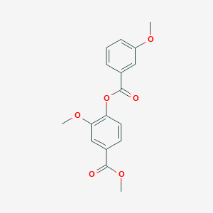 molecular formula C17H16O6 B308991 Methyl 3-methoxy-4-[(3-methoxybenzoyl)oxy]benzoate 