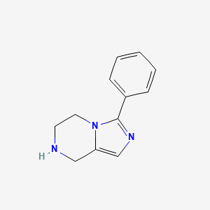 molecular formula C12H13N3 B3089928 3-Phenyl-5,6,7,8-tetrahydroimidazo[1,5-a]pyrazine CAS No. 1202800-71-2