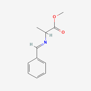 molecular formula C11H13NO2 B3089943 methyl 2-{[(E)-phenylmethylidene]amino}propanoate CAS No. 120328-90-7