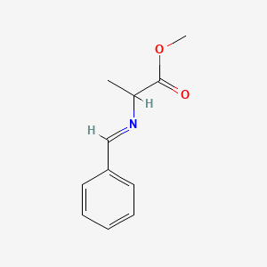 molecular formula C11H13NO2 B3089943 methyl 2-[((E)-phenylmethylidene)-amino]-propanoate CAS No. 120328-90-7