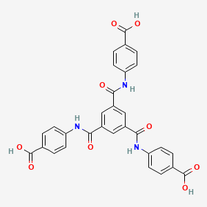 molecular formula C30H21N3O9 B3089956 苯甲酸，4,4',4''-[1,3,5-苯三甲酰亚胺基)]三- CAS No. 120360-51-2