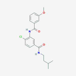 molecular formula C20H23ClN2O3 B308996 4-chloro-N-isopentyl-3-[(3-methoxybenzoyl)amino]benzamide 