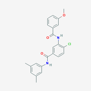 molecular formula C23H21ClN2O3 B308997 4-chloro-N-(3,5-dimethylphenyl)-3-[(3-methoxybenzoyl)amino]benzamide 