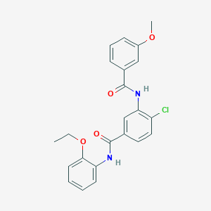 molecular formula C23H21ClN2O4 B308998 4-chloro-N-(2-ethoxyphenyl)-3-[(3-methoxybenzoyl)amino]benzamide 