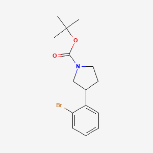 molecular formula C15H20BrNO2 B3089983 tert-Butyl 3-(2-bromophenyl)pyrrolidine-1-carboxylate CAS No. 1203685-04-4