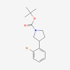 molecular formula C15H20BrNO2 B3089983 叔丁基 3-(2-溴苯基)吡咯烷-1-羧酸酯 CAS No. 1203685-04-4